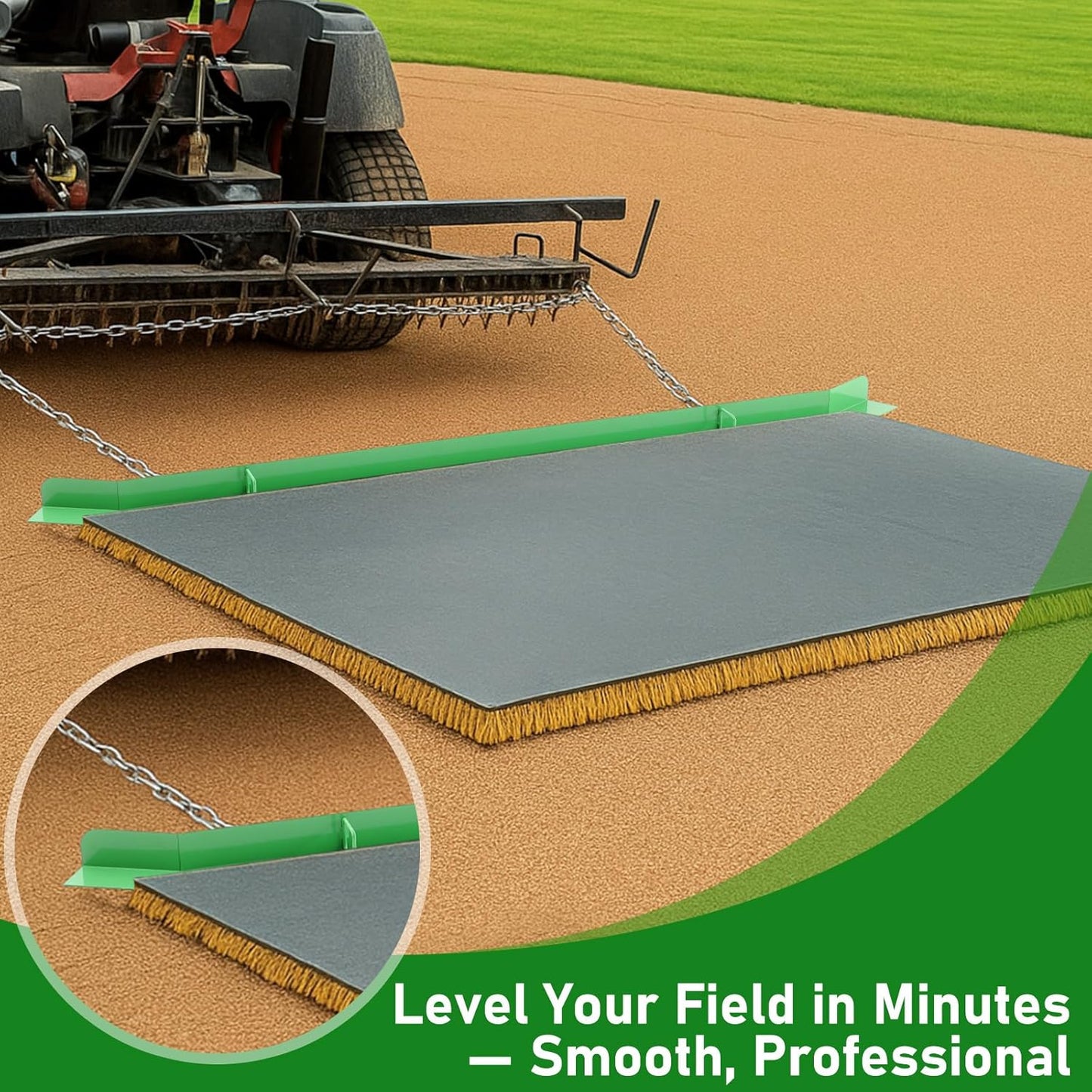 Baseball Field Cutting Bar 6 ft Heavy Duty Drag Mat Accessory Replacement for Field Leveling and Surface Maintenance Fits Most Drag Mats Gravel Driveway Baseball Infield Lawn & Soil Leveling
