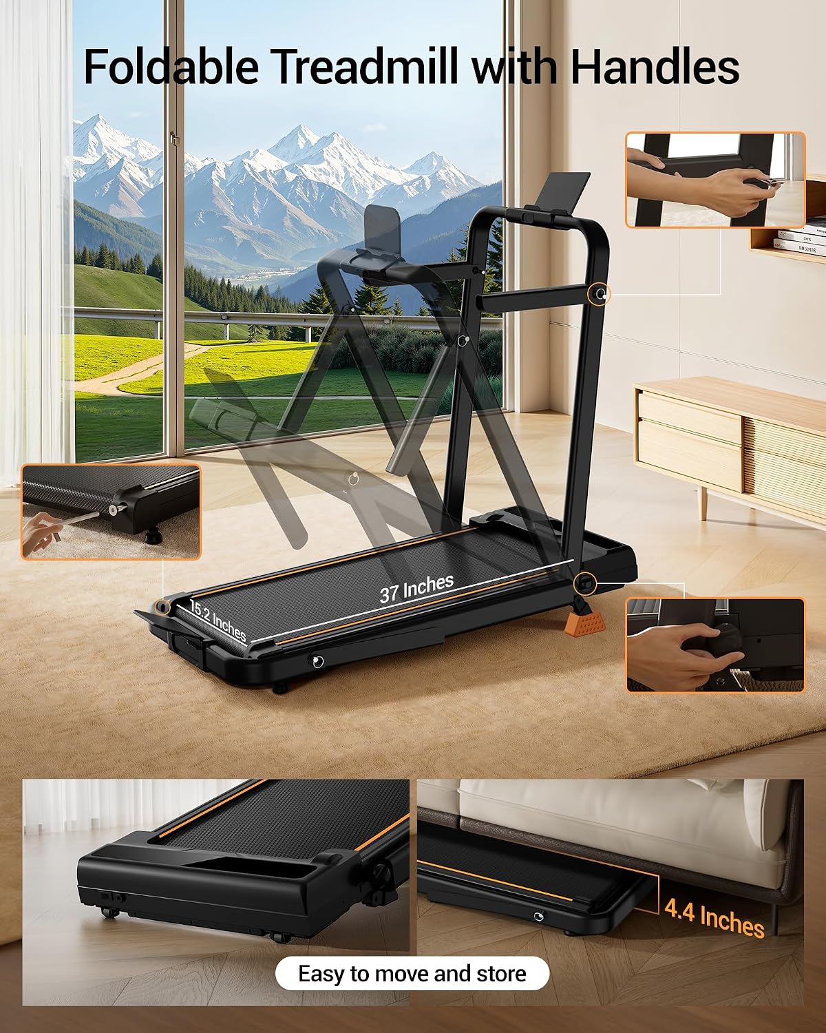 Incline Walking Pad Treadmills for Home