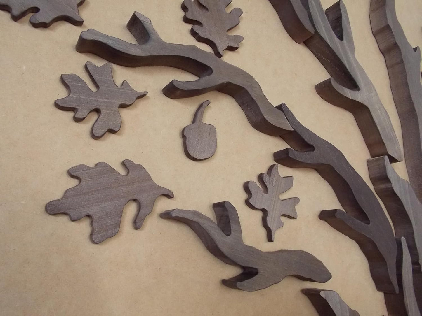 WOODTELLSTORY &#39;White Oak Tree&#39; DIY Wood Wall Art Wall Sculptures,Excellent Wall Decoration For Homes & Offices,39&#34;Wide x 59&#34;High