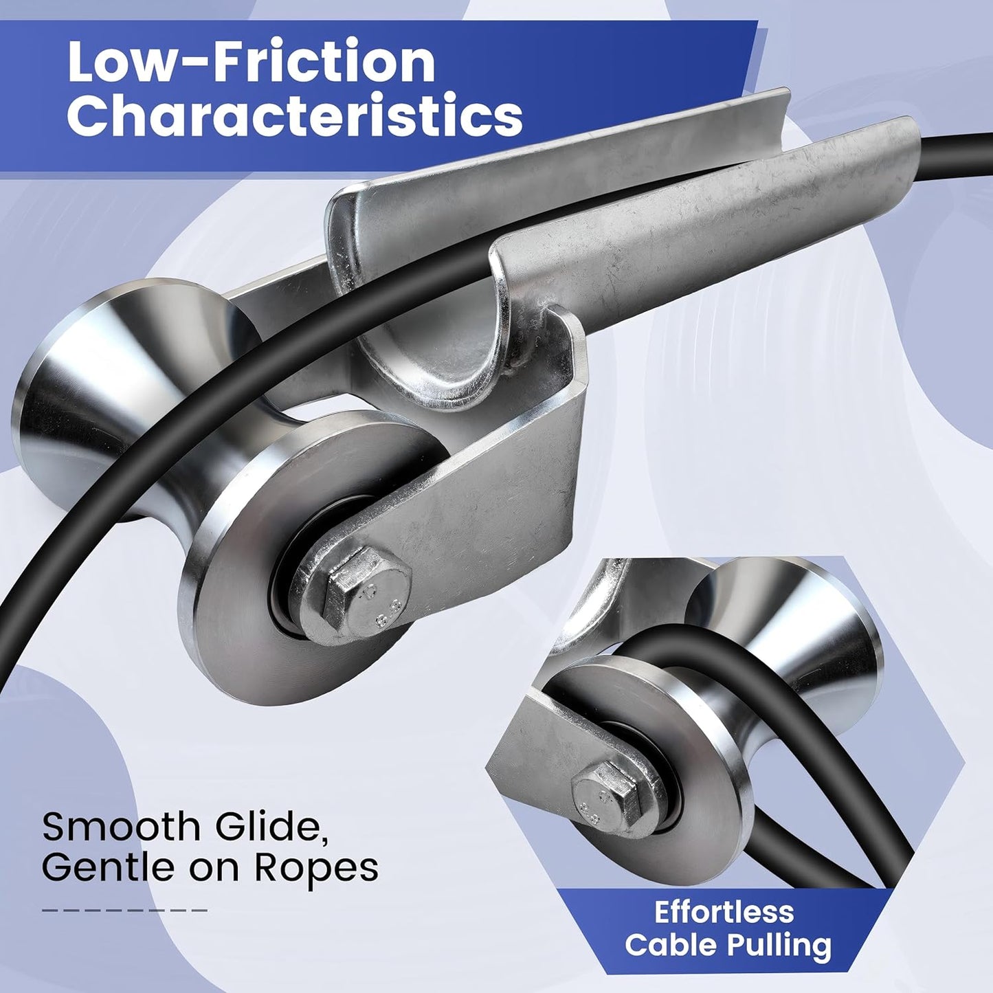 4-Inch Stainless Steel Cable Puller Sheave, Cable Feeding Sheave,Allowing The Cable Being Fed Into The Conduit to Smoothly Roll Over The Sheave,Heavy Duty Steel Pulleys for Large Scale