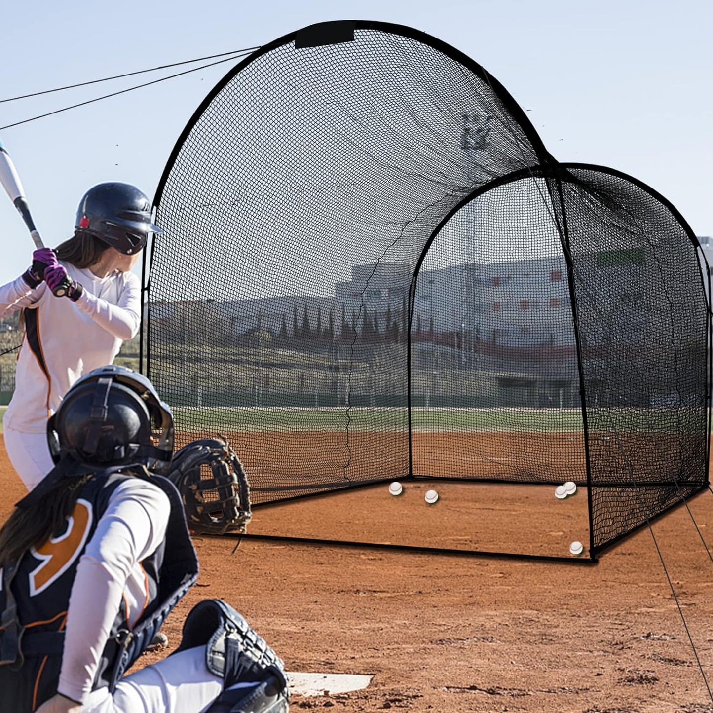 Doubleriver Baseball Batting Cage,Batting Cages for Backyard, Portable Batting Cage with Carry Bag,Baseball&Softball Batting Cages,Batting Cagefor