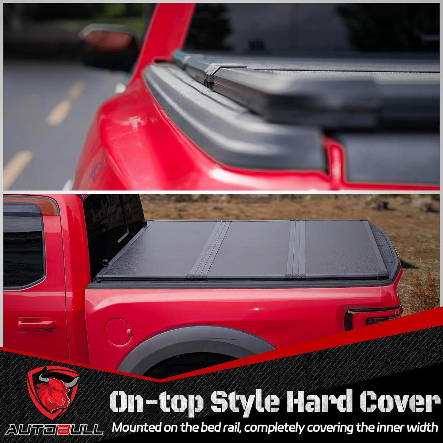 Hard Top Tri Fold tonneau Cover Compatible with 2022-2024 Toyota Tundra 6.5ft Bed, Alloy Steel and Fiberglass Made (2007-2021, 67)