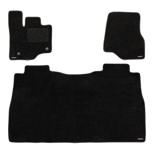 WENNEBIRD Superior Carpet Floor Mats for 2015-2026 Ford F-150 SuperCrew Cab (Excludes Under-Seat Fold-Flat Storage), 0.6-Inch Ultra-Thick, Noise-Reducing, All-Weather Waterproof Anti-Slip – 3-Pc Set 2015-2026 F-150 w/o Fold Storage 3-Pc Set