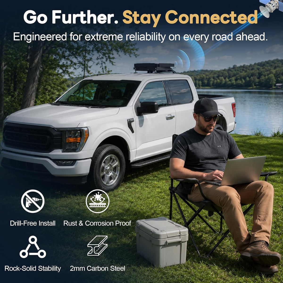 Compatible with Starlink Mini Truck Mount for Ford F150 2015+