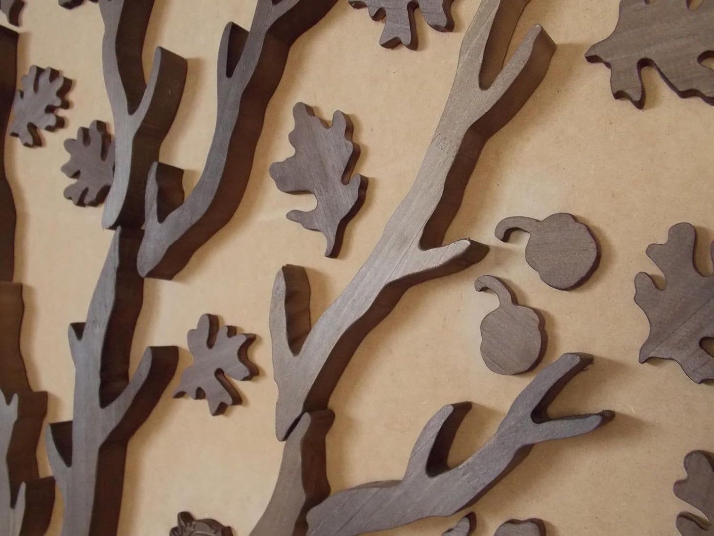 WOODTELLSTORY &#39;White Oak Tree&#39; DIY Wood Wall Art Wall Sculptures,Excellent Wall Decoration For Homes & Offices,39&#34;Wide x 59&#34;High
