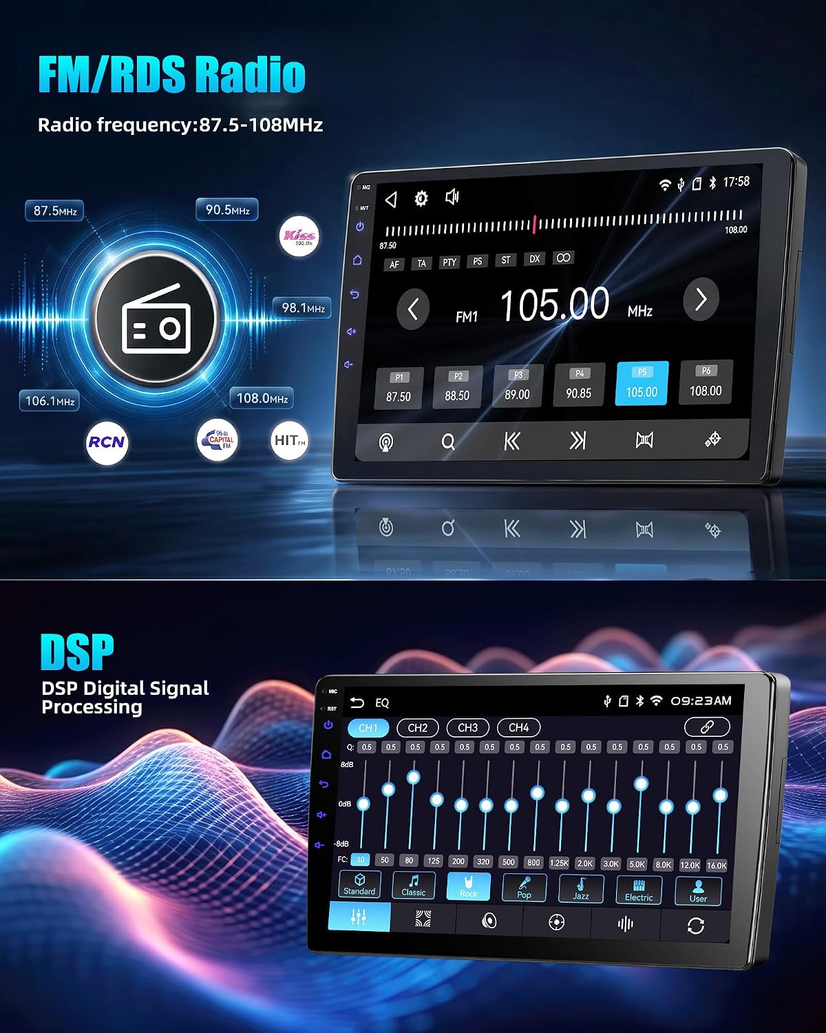 Car Stereo for Hyundai Elantra 2012-2013 9 Inch Car Radio with Bluetooth FM/RDS Carplay Android Auto Mirror Link SWC Backup Camera P1-NEW 9.0