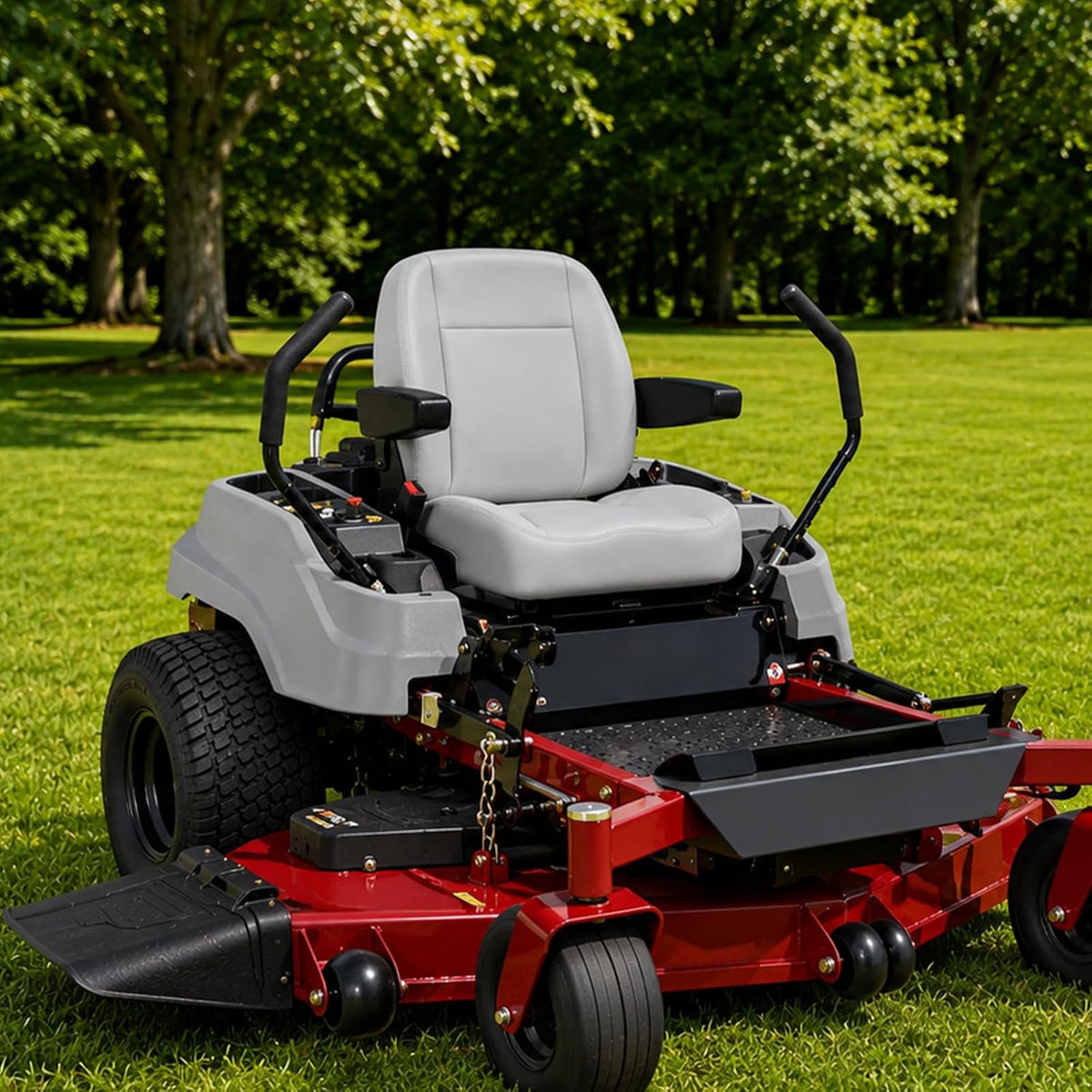 Universal Grey Tractor Seat Comfortable Lawn Mower Seat with Safety Feature Gray