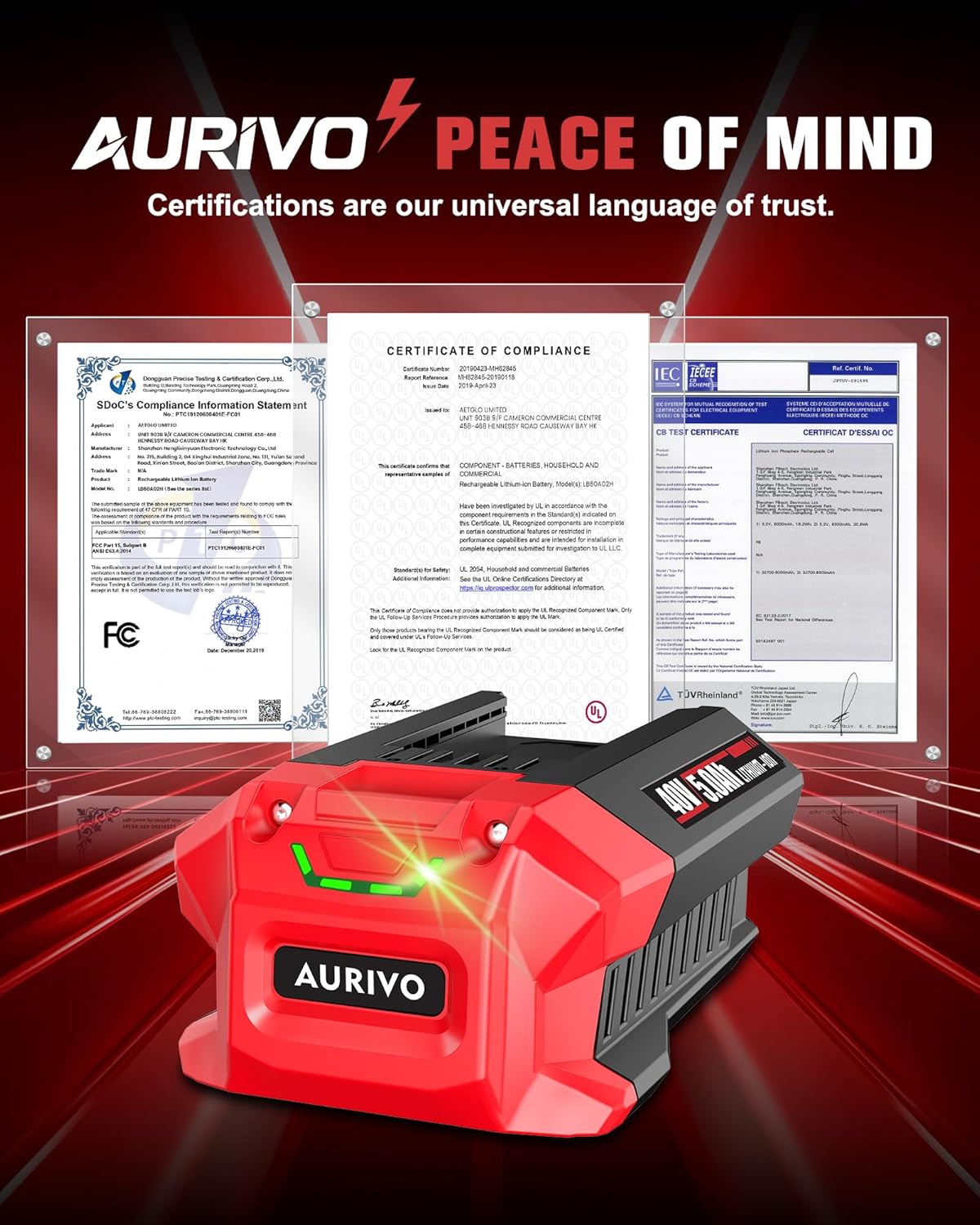 40V 5.0Ah Battery Replacement for Skil Pwrcore 40V Battery, Fits Skil 40V Power Tools