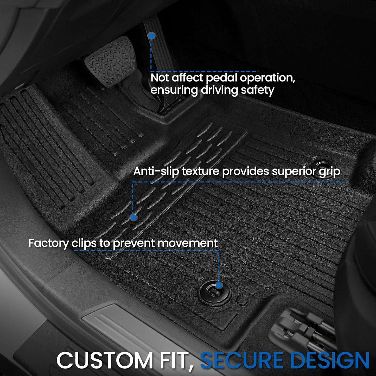 Floor Mats Set for Lexus RX350/RX350h/RX500h 2023 2024 2025 2026, All Weather TPE Floor Liners Backrest Mat Trunk Mat Cargo Liner Door Sill Guards Accessories for RX 350/350h/500h