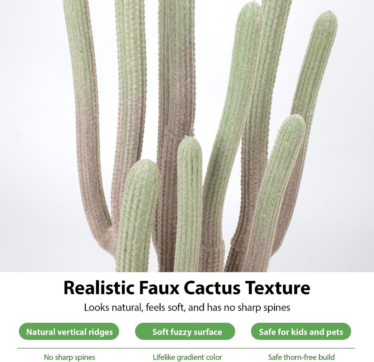 Artificial Cactus 34" Fake Cacti Faux Saguaro Plants for Indoor Outdoor Home Office Garden Decor 34inches