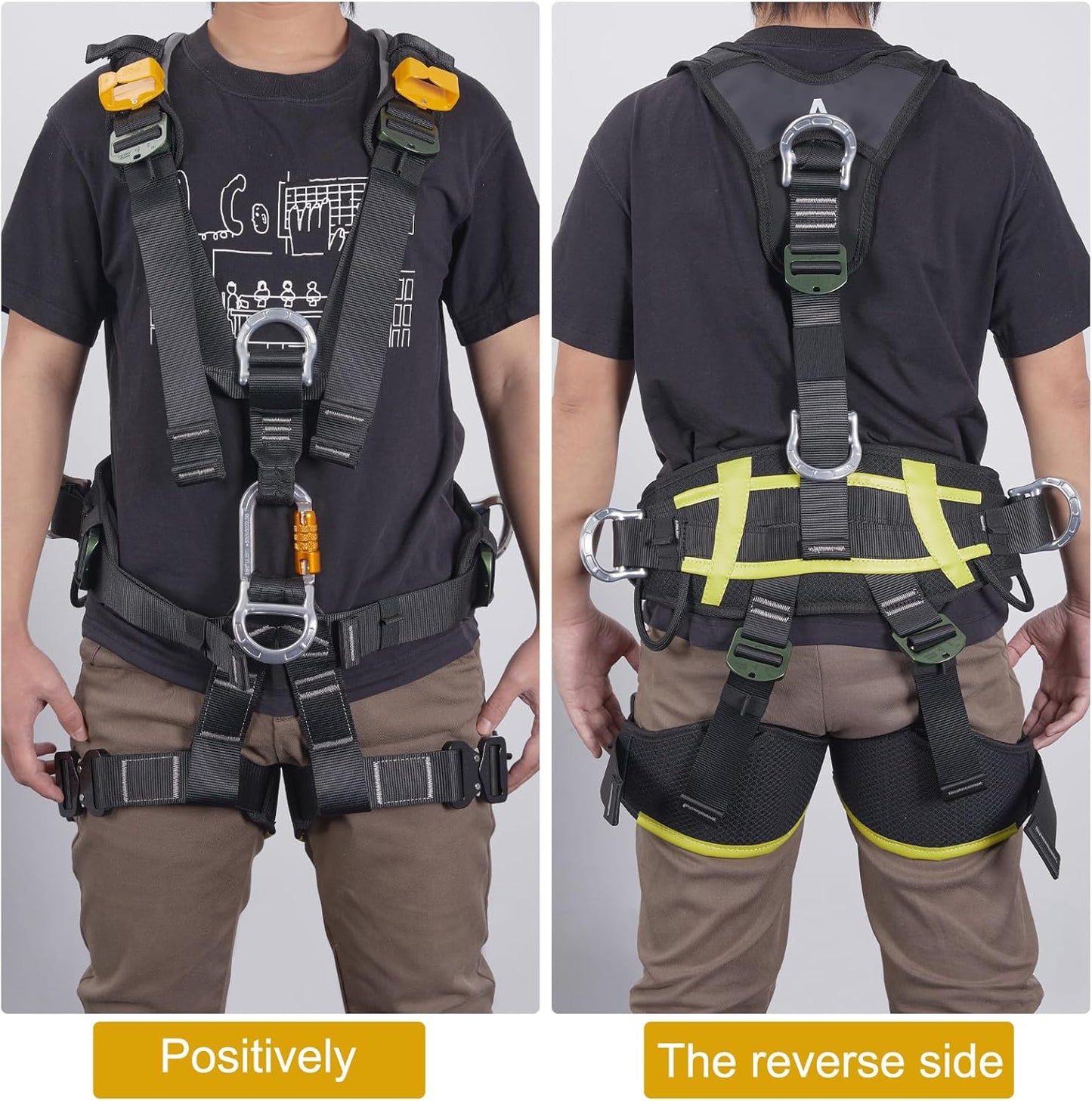 SOB Safety Full Body Harness, with 7 Point Adjustment, Lightweight Hunting Harness, Tree Stand Harness with 360 Degree Rotation, Adjustable