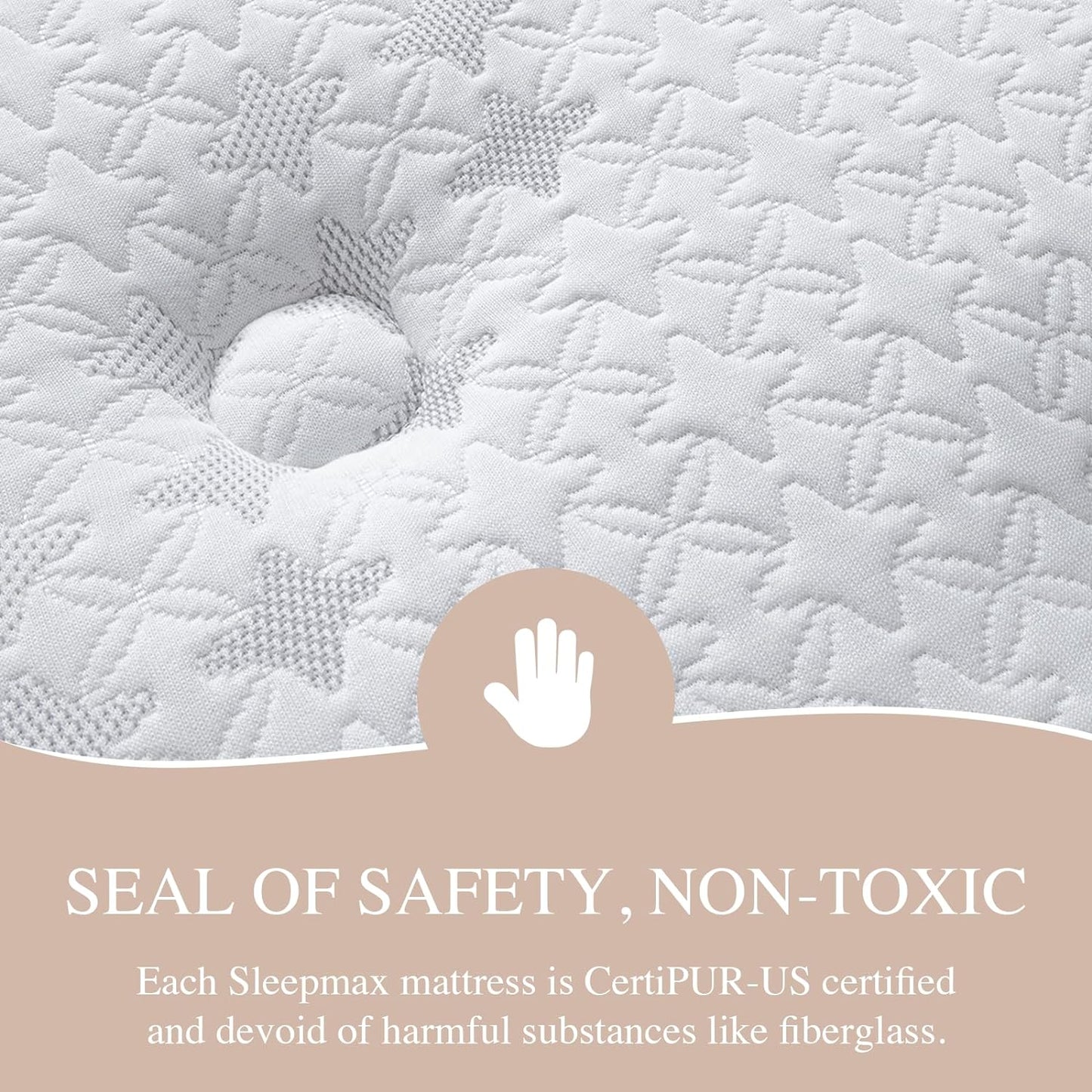 Sleepmax Plush Full Mattress 10 Inch - Hybrid Mattress Pain Relief - Deep Sleep Mattress - Fiberglass-Free
