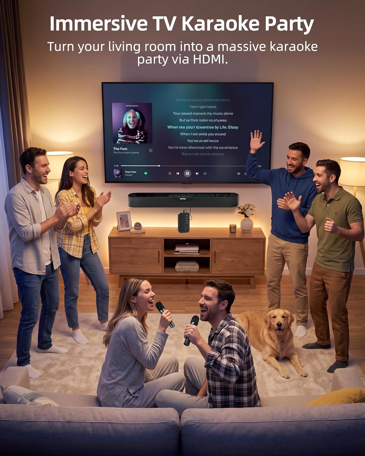 OTIC AI Karaoke Microphone, Bluetooth Receiver HiFi Wireless Audio Adapter