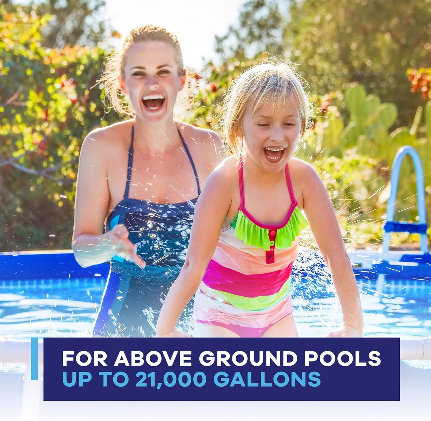 Saltwater Chlorine Generation System for Pools - for Naturally Clear Water in Above Ground Swimming Pools up to 21,000 gallons.