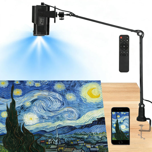 Art Projector for Tracing and Drawing with App, Native 1280P HD Painting Projector for Artists, 8 Pro Tracing Tools for Canvas, Wall Murals, Cake Decorating, Wood Burning & Sketching