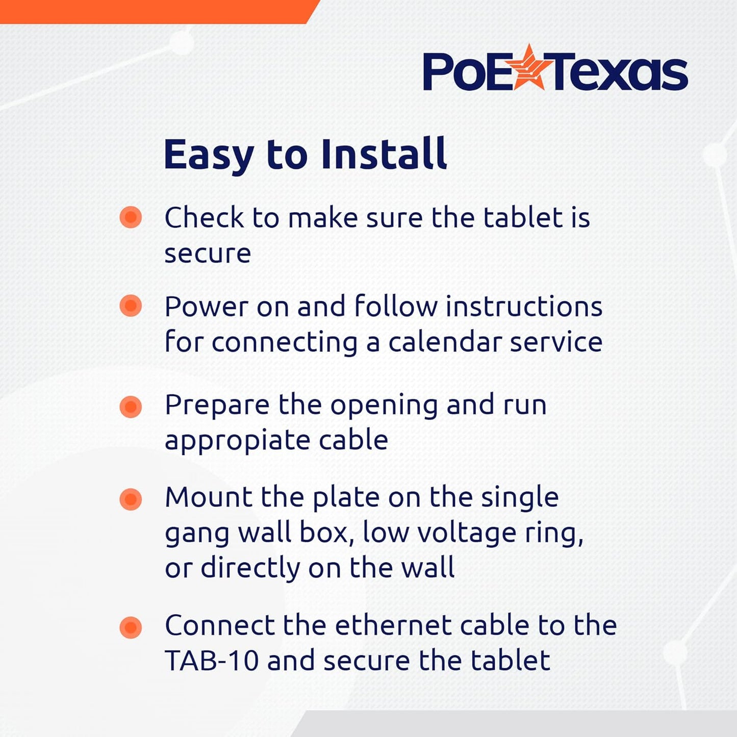 PoE Texas 10&#34; Touchscreen Meeting Room Scheduler Tablet with Highly Visible LED Ring - Plug & Play PoE Office Conference Room Scheduler - Digital