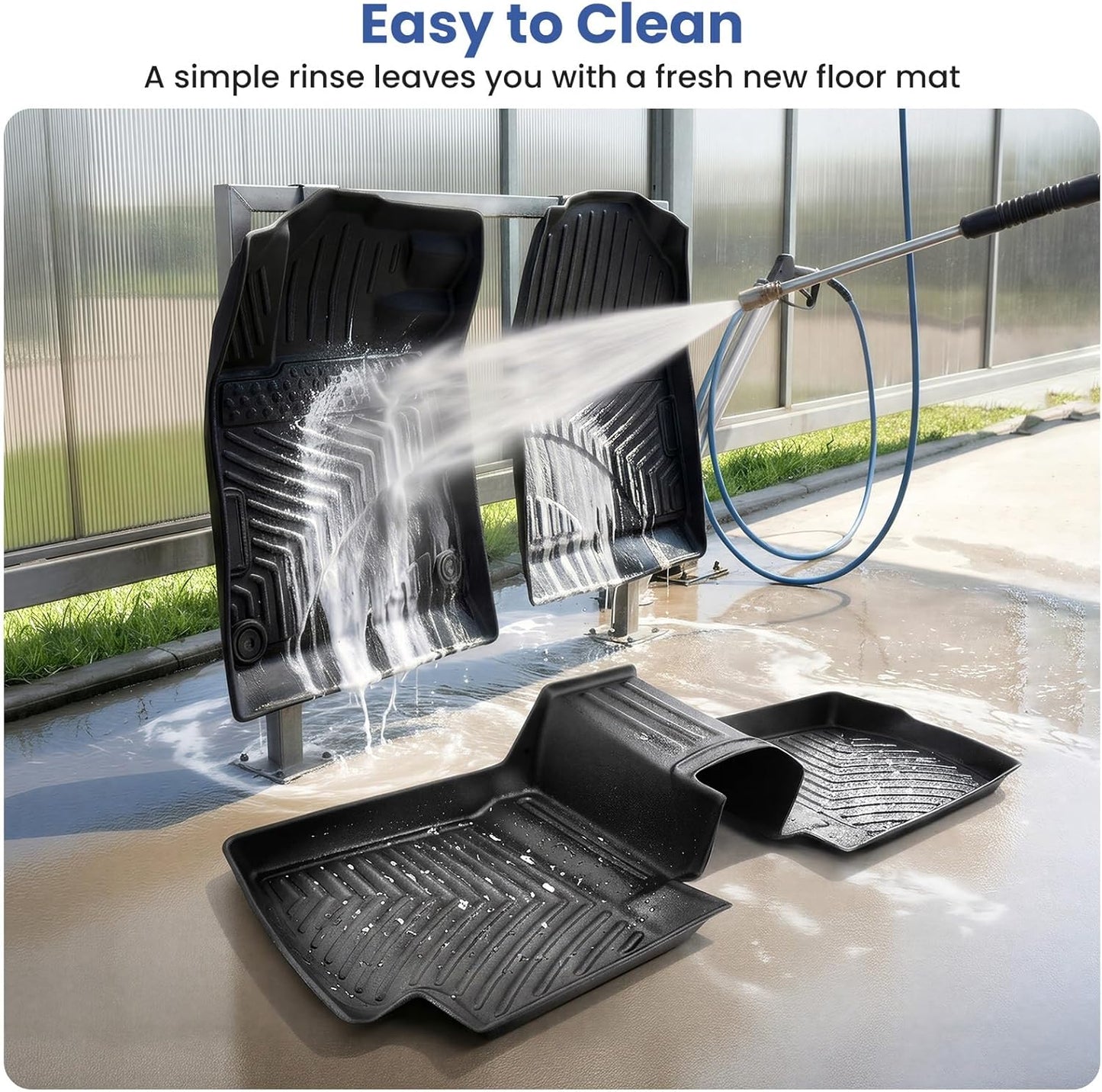 Floor Mats for Honda Civic 2022-2026 Sedan Hatchback Si | Include Sport, Not for Hybrid, with & w/o USB Port | 1st & 2nd Row, All Weather TPE Floor Mats for Acura Integra 23-25