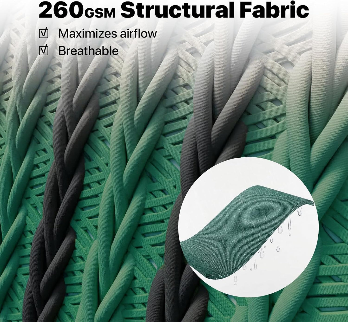 22' x 24' Green Rectangle Super Ring Sun Shade Sail Canopy RSTAWS, Heavy Duty Durable Structure, Reinforced Corners & Edges, 260 GSM Permeable Fabric (We Make Custom Size)