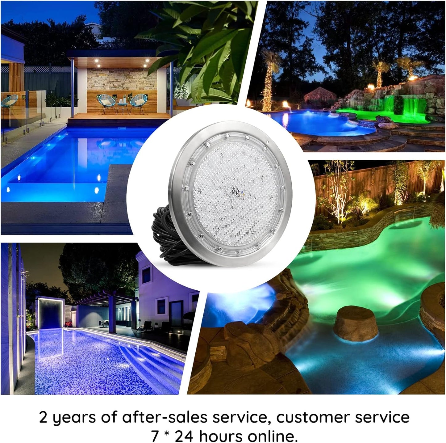 SH101200 LED RGBW 10 Inch AC120V Pool Lights for Inground Pool, Led Lights for Inground Pool