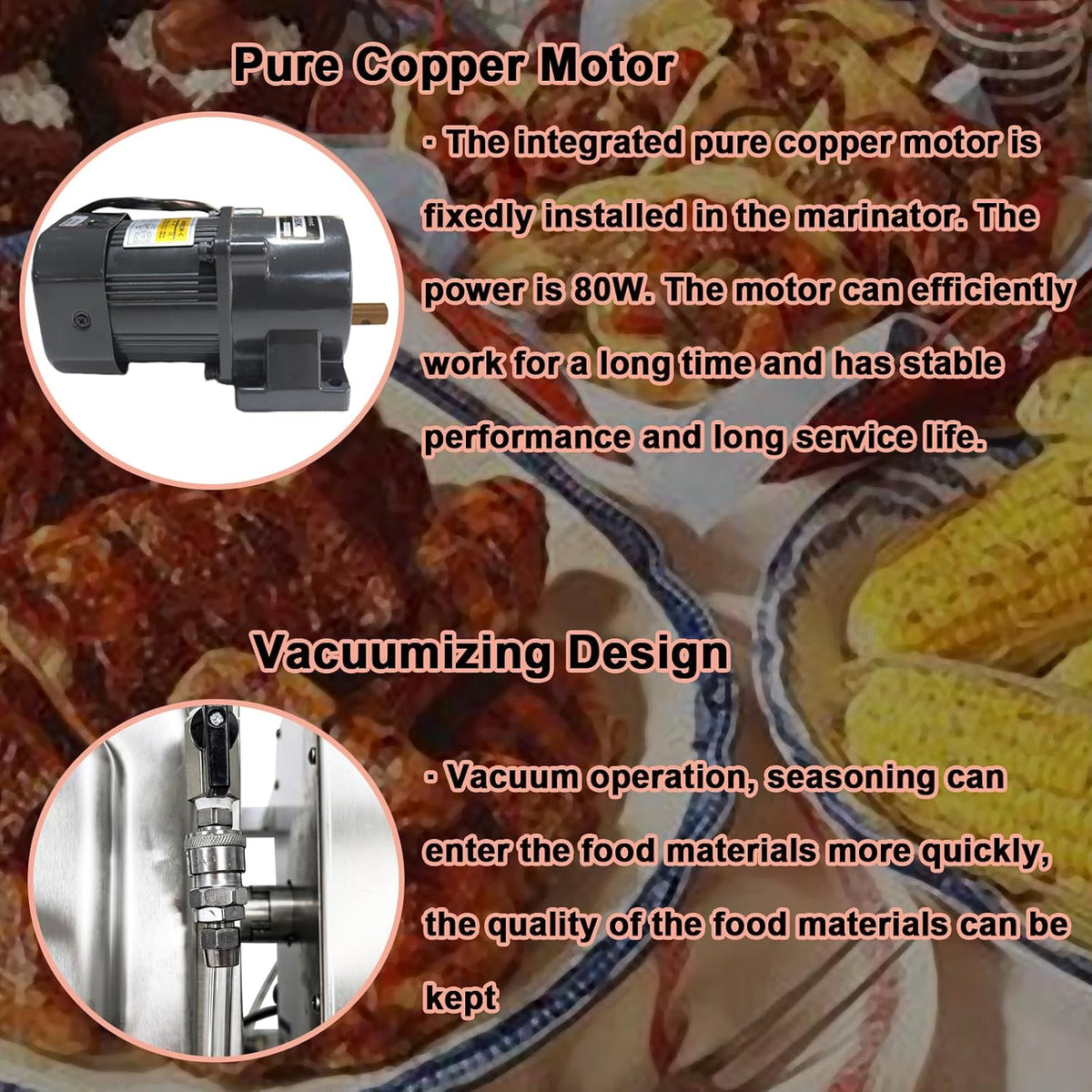 INTBUYING Vacuum Tumbler Marinator, 15L Commercial Vacuum Marinating Machine, Meat Curing Rolling Kneading Machine, 110V, Bidirectional Rotation Food Tumbler Marinating for Meat, Vegetable, Fish