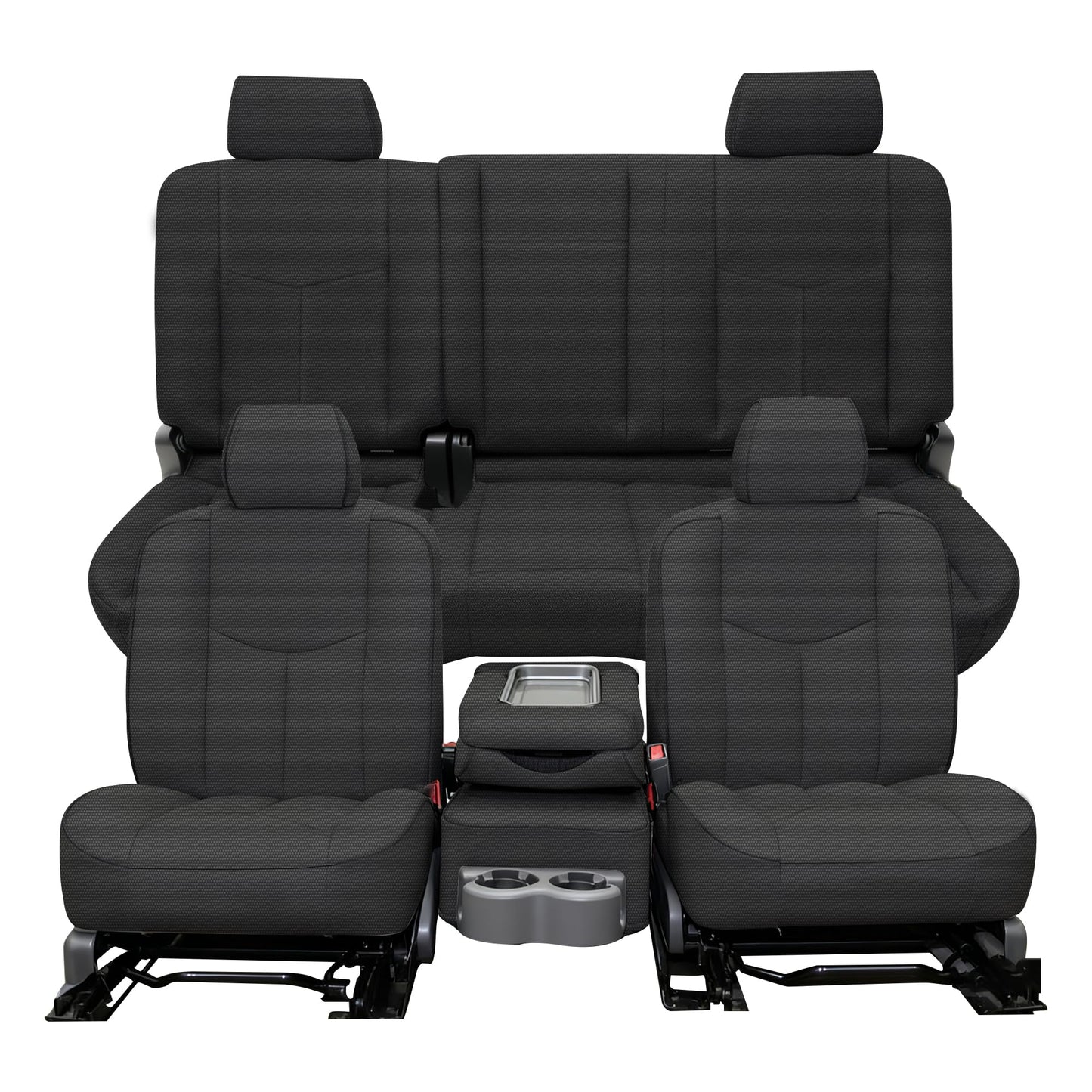 Seat Covers for Chevy Silverado & GMC Sierra 1500 1999 2000 2001 2002 2003 2004 2005 2006 Fabric Products Protector Interior Accessories，Waterproof & Machine Washable-Black (Full)