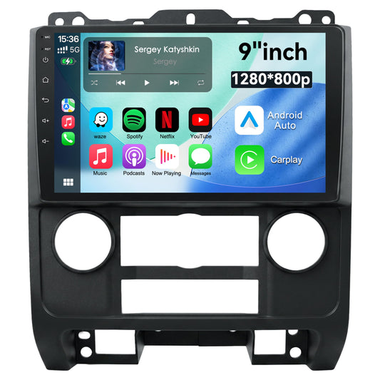 Car Radio for Ford Escape 2007-2012 Android 13 Car Stereo Head Unit with Carplay & Android Auto, GPS Navigation, Bluetooth 5.0, Plug and Play