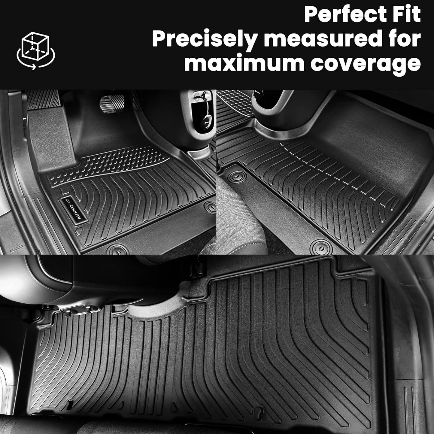 Auxko All Weather Floor Mats for Toyota rav4 Hybrid 2026 TPE Rubber Liners Accessory for Toyota rav4 Hybrid 2026 Odorless Anti-Slip Mats Black rav4 hybrid|2026|floor mats