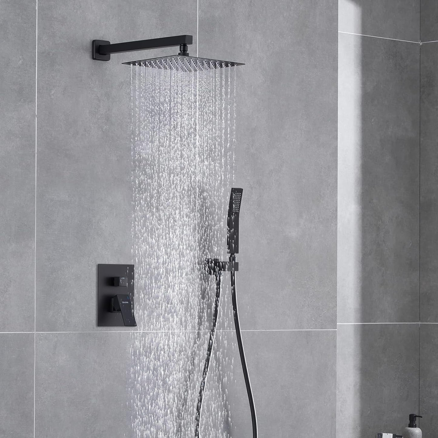 Shower System, GAJINA Shower Faucet Set Rain Shower System with High Pressure 10 Inch Rain Shower Head with Handheld Sprayer, Wall Mounted Bathroom