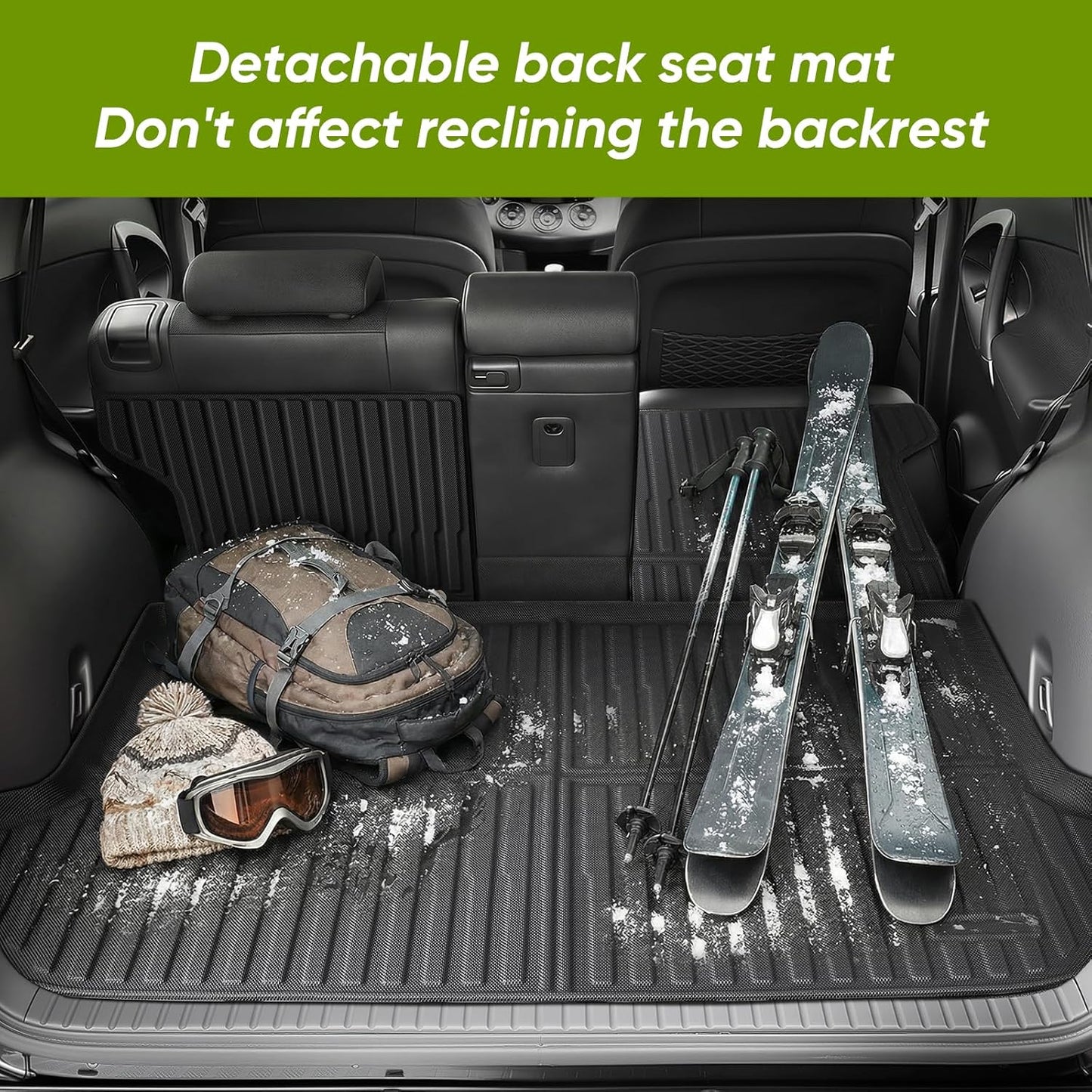 Floor Mats &Trunk Liner for Toyota RAV4 2006-2012(5 Seat Only Without 3nd Row), All Weather TPE Carpet for RAV-4 Car Accessories 2007 2008 2009 2010 2011 6 pcs