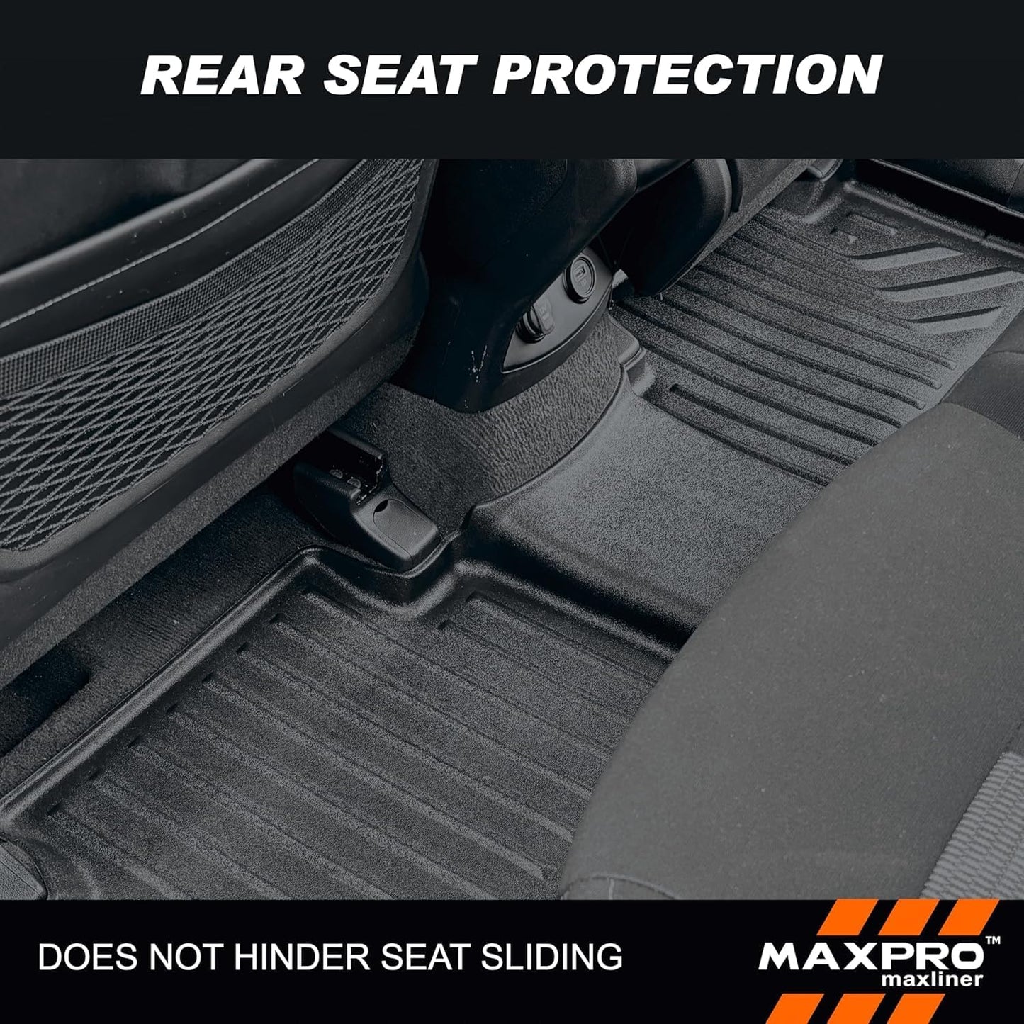 Premium MAXPRO All Weather Floor Mats for 2024-2026 Ford Ranger Raptor SuperCrew Cab Custom Fit Floor Liners 1st&2nd Row Set Waterproof TPE Anti-Slip Truck Mats Full Set Automotive Floor Mats Pickup