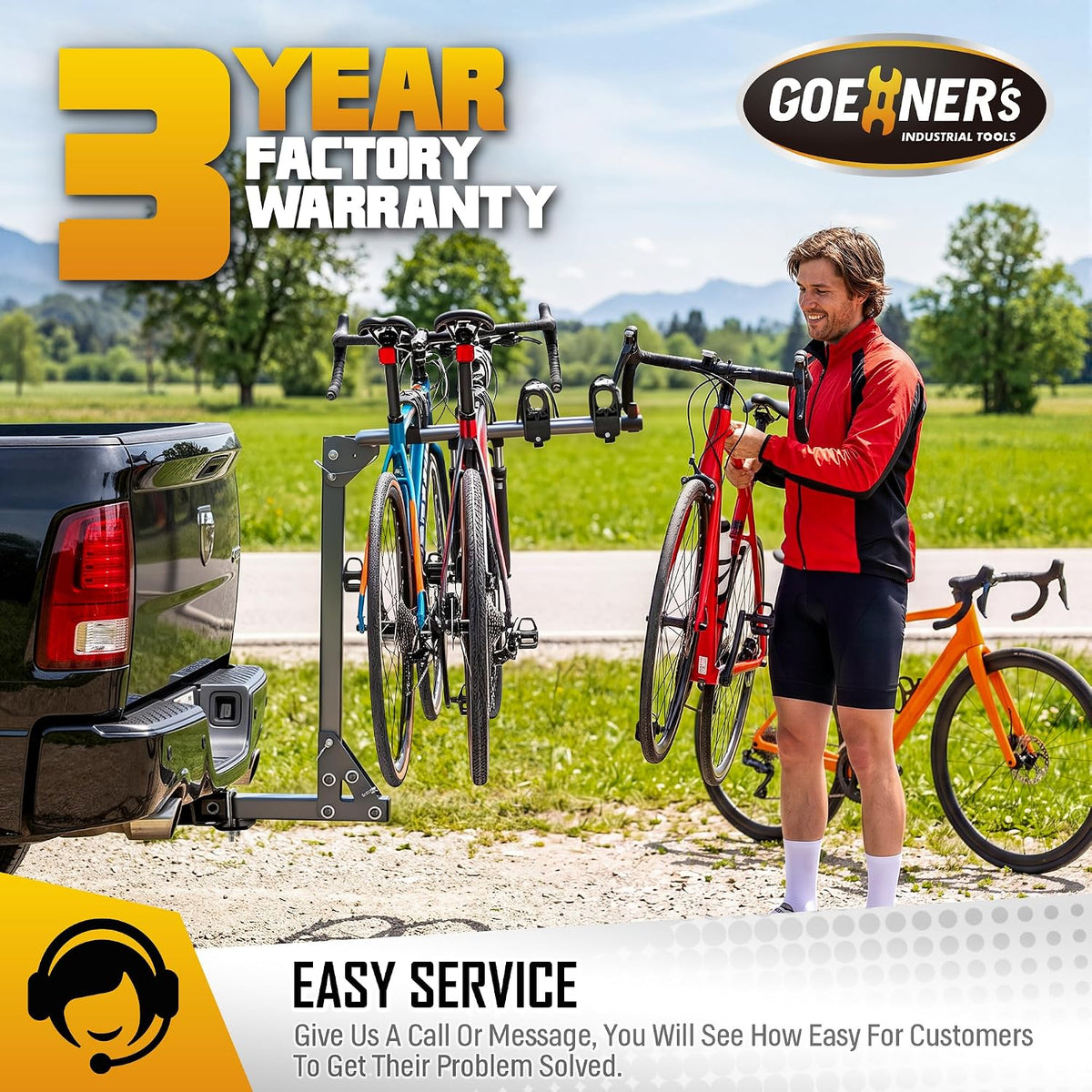 Upgrade Hitch Bike Rack Mount 4 Bikes for 2'' Receiver 240 LBS