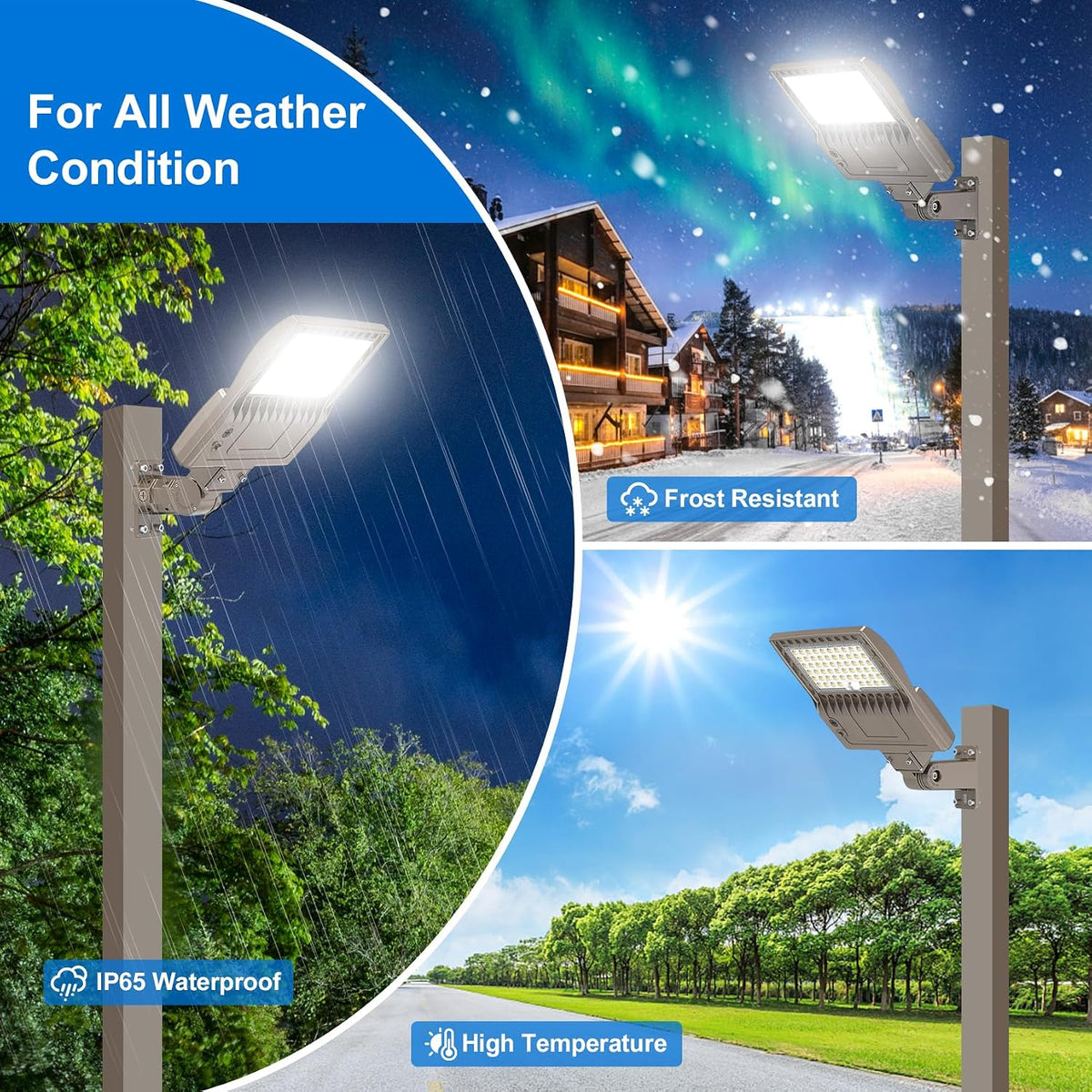 200W Led Parking Lot Lights, Dusk to Dawn Outdoor Shoebox Lighting Fixture