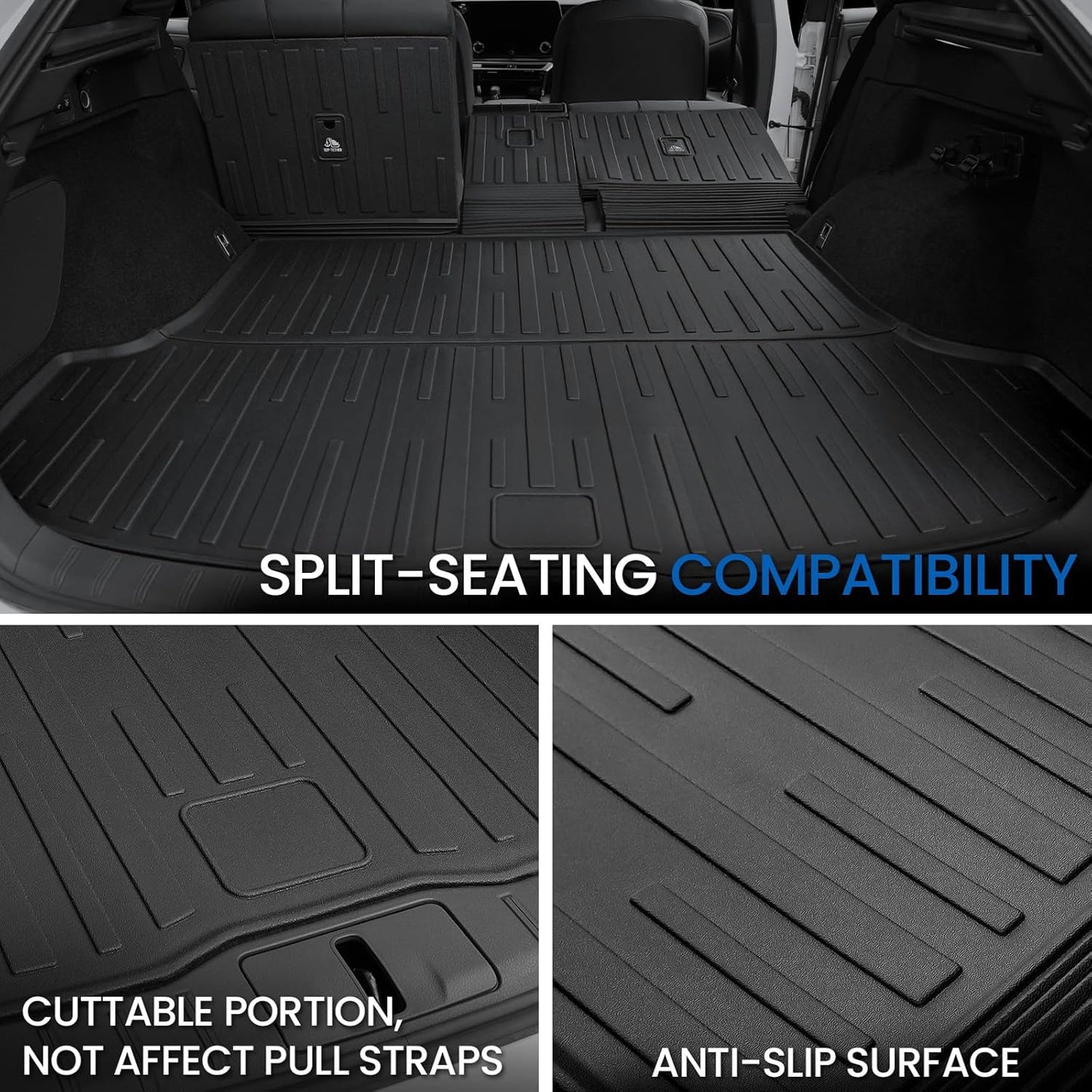 Floor Mats Set for Lexus RX350/RX350h/RX500h 2023 2024 2025 2026, All Weather TPE Floor Liners Backrest Mat Trunk Mat Cargo Liner Door Sill Guards Accessories for RX 350/350h/500h