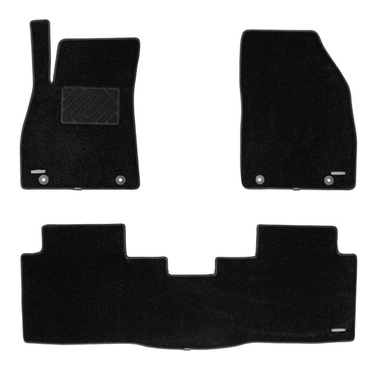 WENNEBIRD Carpet Floor Mats for Cadillac XTS 2013-2019, 3Pc | 0.6-Inch Ultra-Thick Plush Carpet, Noise-Reducing Comfort, Waterproof TPE Layer, Anti-Slip Backing