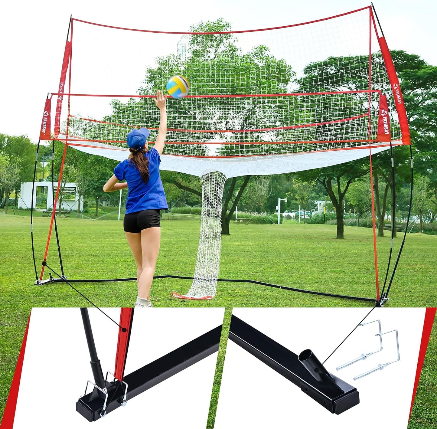 Volleyball Training Equipment Practice Net for Indoor/Outdoor