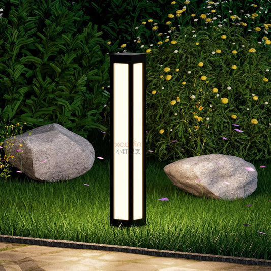 Outdoor Landscape Path Light, 32' Waterproof Stainless Steel LED Lighting, 8W 800LM Curb Appeal Lights, Modern Lawn Lights for Garden, Pathway,