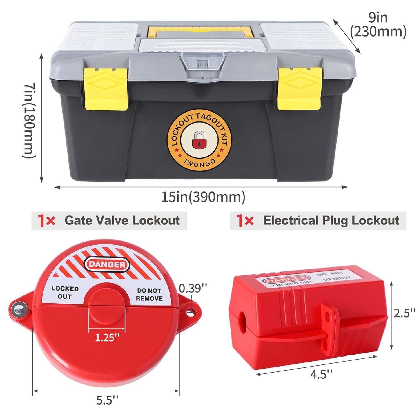 Lock Out Tag Out Kit - Lockout Tagout Electrical Loto, Safety Padlocks, Lockout Hasp Breaker, Lockout Ball Valve, Lockout Steel Cable, Lockout Plug,