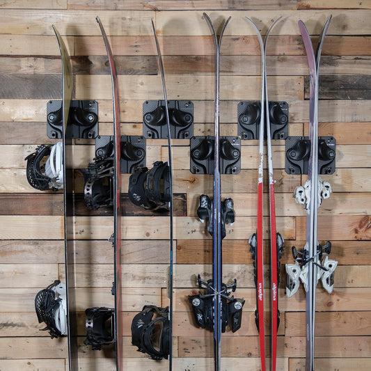 Gravity Grabber - Ultimate Wall Storage Rack for Skis and Snowboards | Damage-Free Storage | Fits Any Ski or Snowboard | (