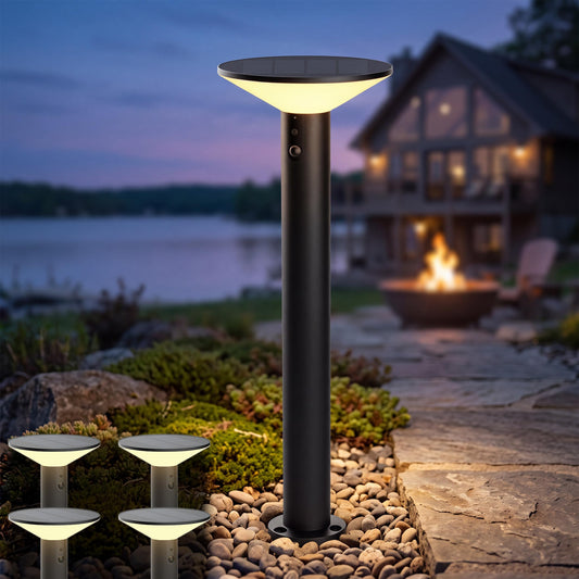 Solar Pathway Lights Victorian Series, Motion Sensor, 3 Modes, 4pk 4PK | 18" H
