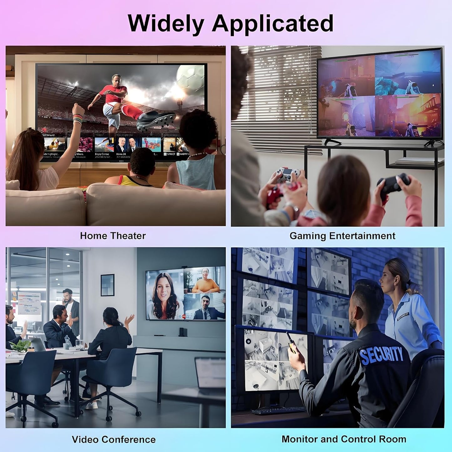 HDMI Multi-Viewer 4X1, Seamless Switcher 4 in 1 Out, Quad Multi Viewer Switcher with IR Remote, Supports 4K 30Hz, 1080P@60Hz, 5 Display Modes Multiviewer Switch for Security Camera, Gaming Consoles