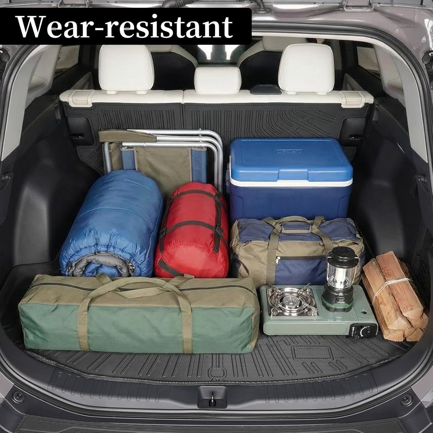Car Floor Mats for 2026 Toyota RAV4 Hybrid All Weather TPE Trunk Cargo Liner with 2nd Row Backrest Protectors Full Set Waterproof Custom Fit Protect Factory Carpet RAV4 2026 Accessories