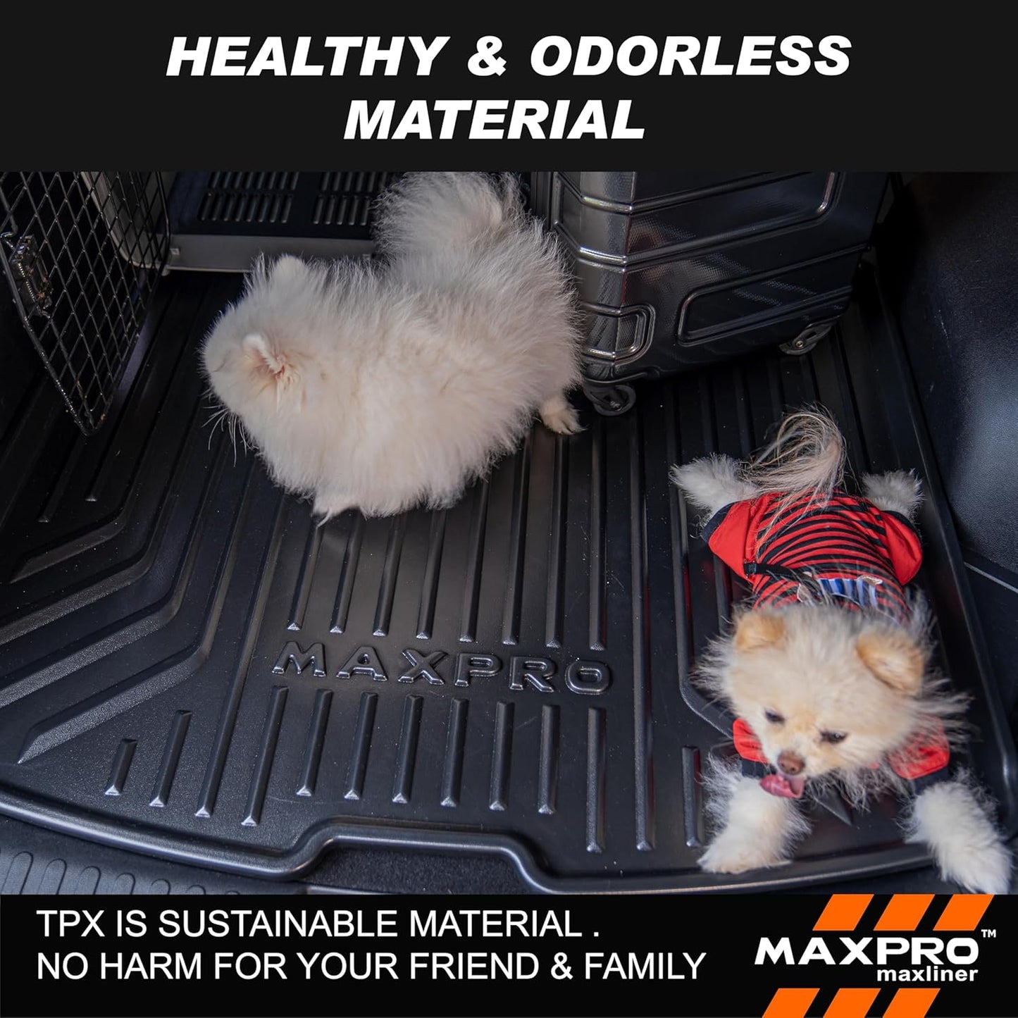 Premium MAXPRO Floor Mats for 2019-2023 BMW X1 1st&2nd Row Complete Set All Weather Mat Waterproof TPE Floor Liners Custom Fit Automotive Floor Mats BMW X1 Accessories Car Mats Full Set SUV Protection Floor Liner 1st and 2nd Row