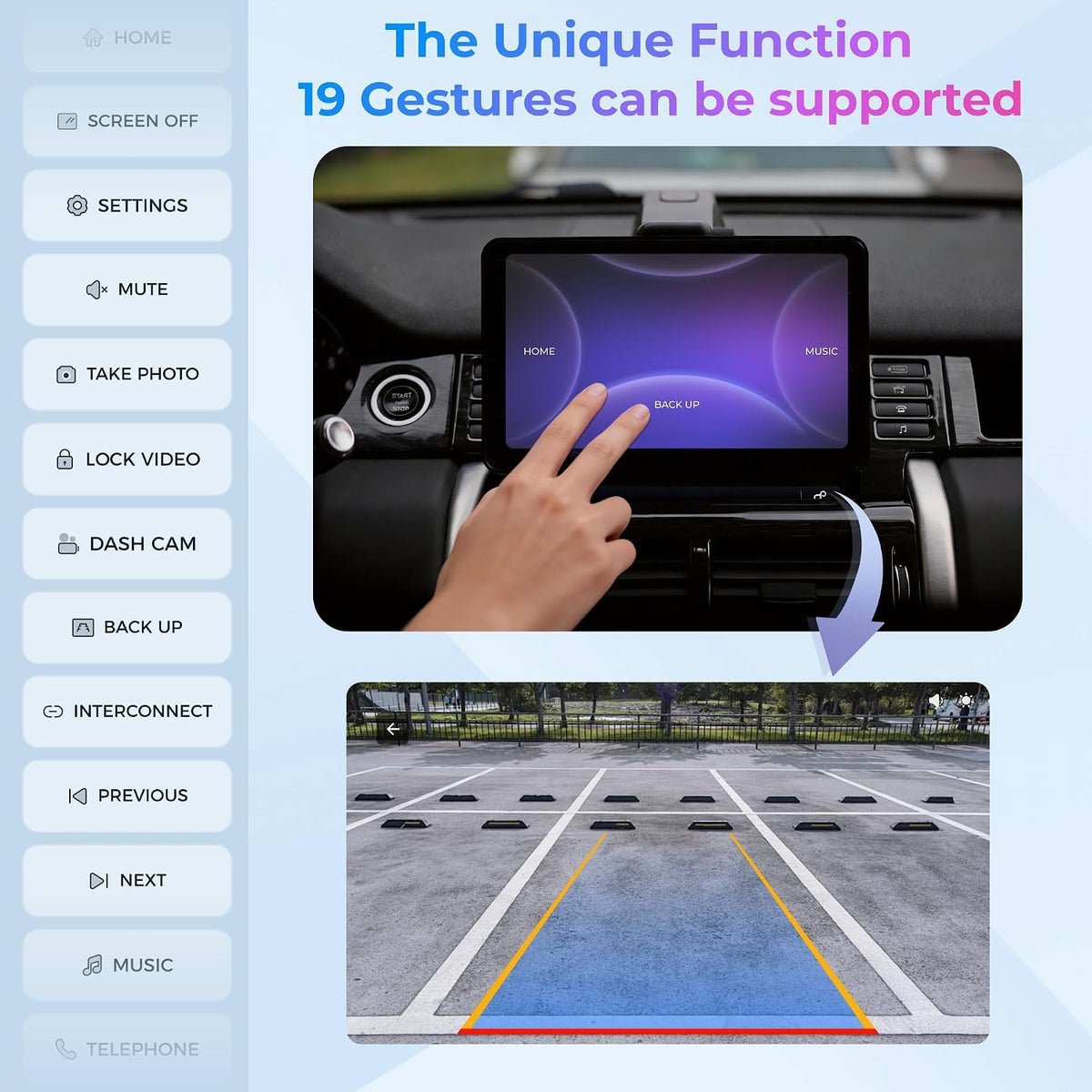 KALOS PAD Wireless Carplay Screen for Car 4K Dash Cam, 9" Carplay & Android Auto Car Stereo, with 1080p Backup Camera, BOE LCD/Mirror Link/Gesture Control/POP Island
