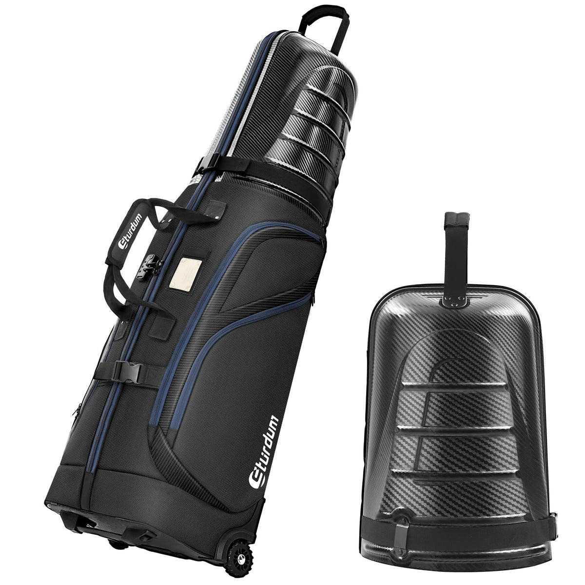 Golf Travel Bag for Airlines with Carbon Fiber Hard Top n TSA Lock