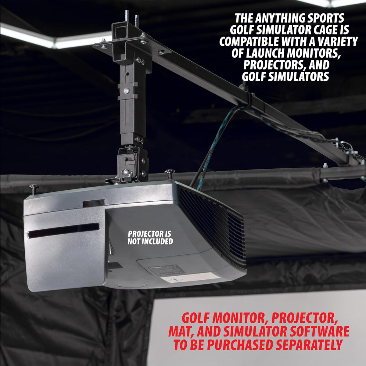 Fold Up Golf Simulator Enclosure 11' x 8'4 x 5'