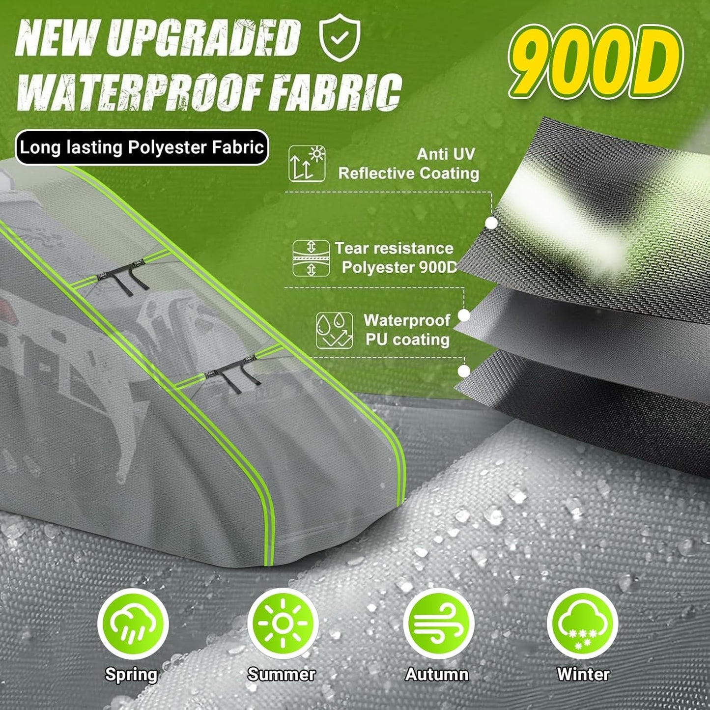 900D Mini Skid Steer Loader Cover, Heavy Duty Waterproof Windproof UV Protection Track Loader Cover, Fits Bobcat John Deere Kubota Caterpillar Case New Holland JCB, 110 * 43 * 58 inch