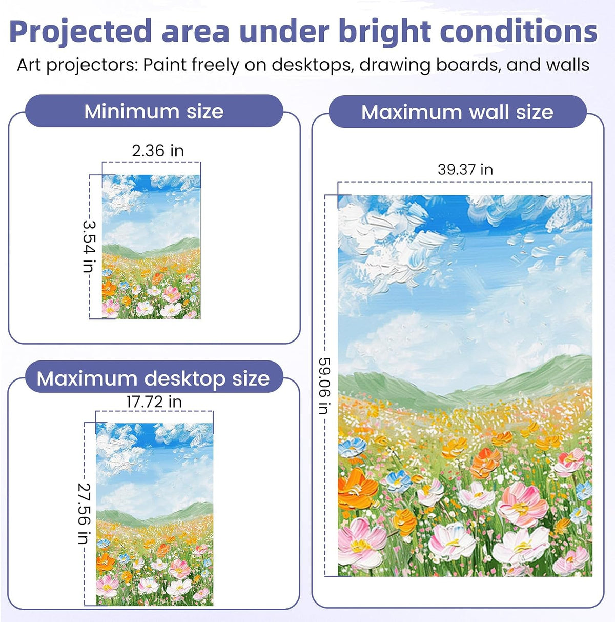 Art Projector for Tracing and Drawing with App, Native 1280P HD Painting Projector for Artists, 8 Pro Tracing Tools for Canvas, Wall Murals, Cake Decorating, Wood Burning & Sketching