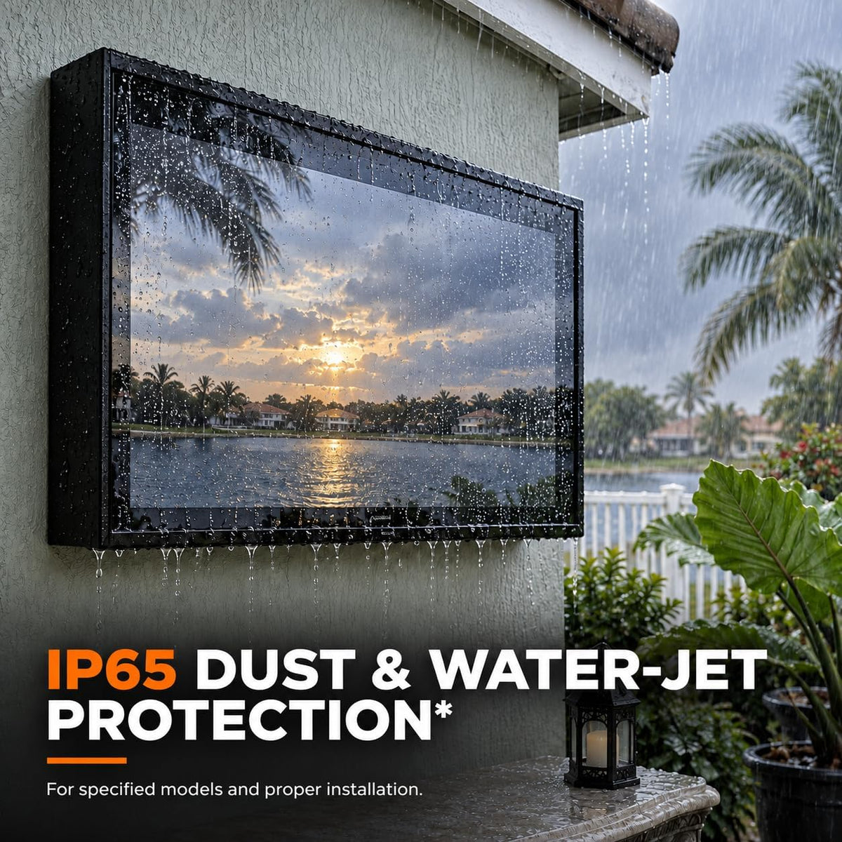 28-32'' Outdoor TV Enclosure Hard Cover Weatherproof with Lock