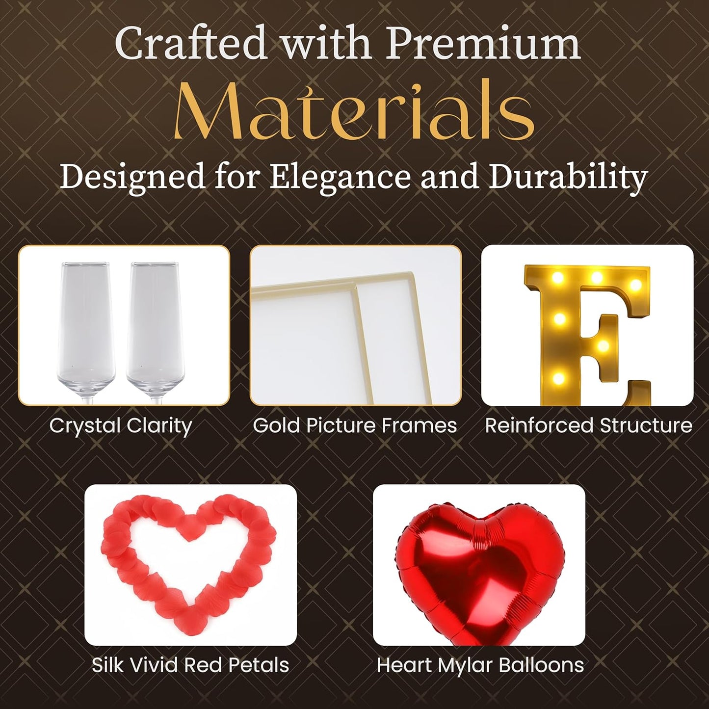 Moments by KEFF Complete Marriage Proposal Kit, All-in-One Engagement Decorations Set