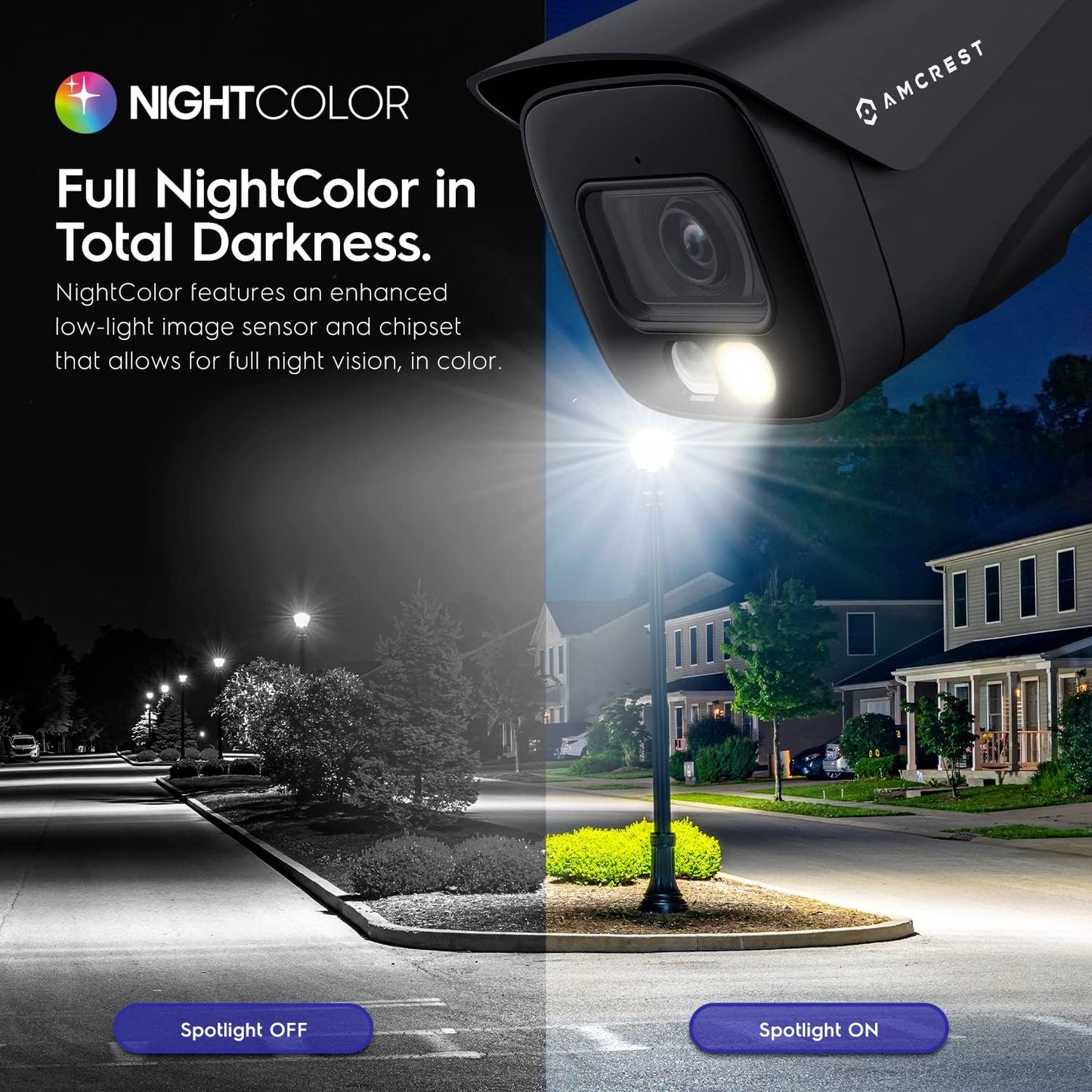 4K Security Camera System, 4K 8CH PoE NVR, (4) x 4K Night Color Bullet POE IP Cameras, Active Deterrent